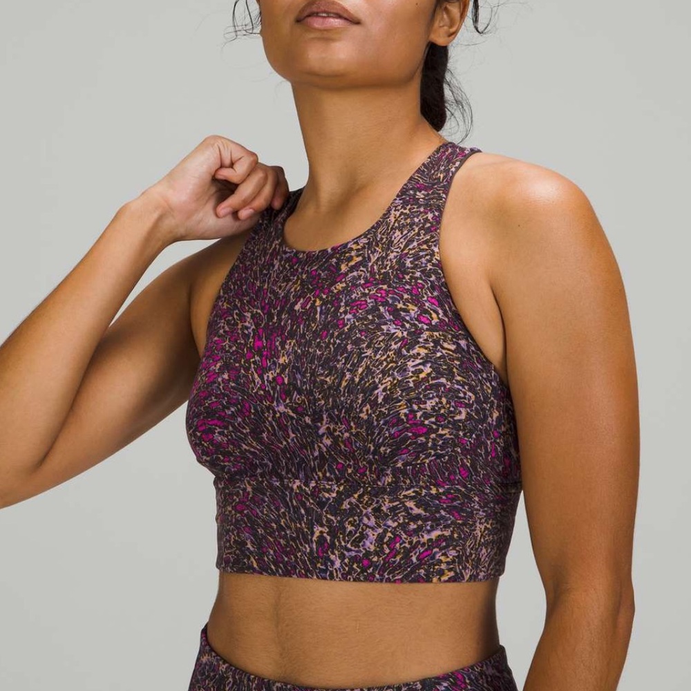 Lululemon Wunder Train Long Line Bra Topography Multi